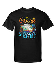 2025 Cruise Squad Cruising Family Waterpaint Ship Vacation Graphic Tee Shirt