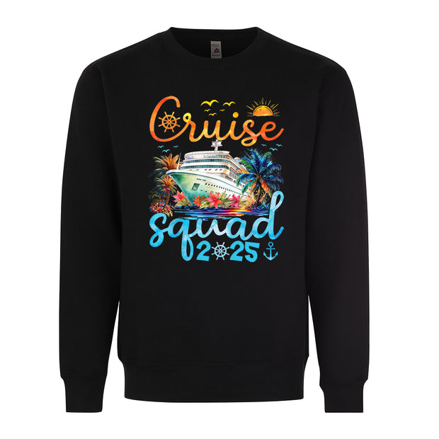 2025 Cruise Squad Cruising Family Waterpaint Ship Vacation Graphic Tee Shirt