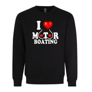 I Love Motor Boating I Heart Boobs Funny Adult Humor Graphic Tee Shirt