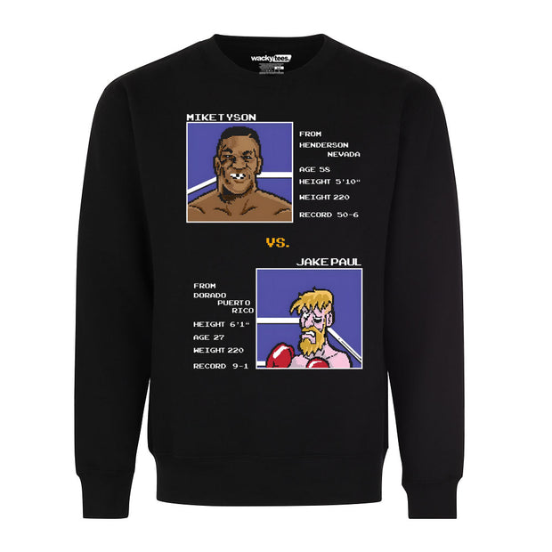 Mike Tyson Punch Out Jake Paul Tale of Tape Retro Graphic Tee Shirt