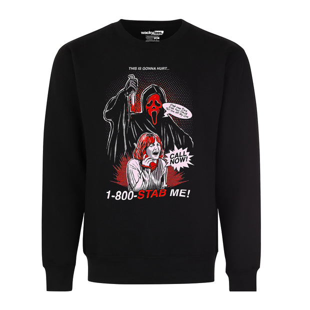 Scream Ghostface 1-800 Stab Me Horror Halloween Graphic Tee Shirt