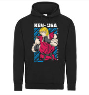 Street Fighter Ken USA Video Martial Arts Gaming Tee Shirt