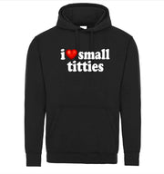 I Love small Boobs I Heart Titties Funny Adult Humor Graphic Tee Shirt