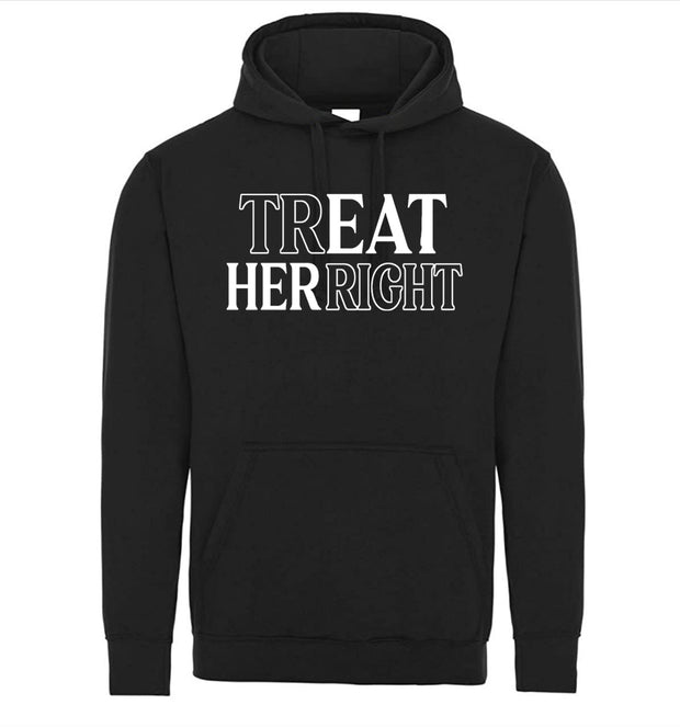 Treat Eat Her Right Adult Humor Funny Premium Fashion Graphic Tee Shirt