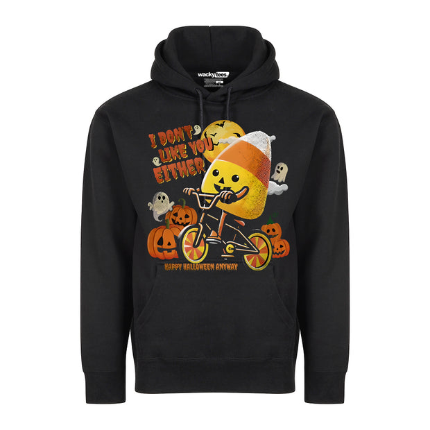 I Don't Like You Either Candy Corn Halloween Candy Graphic Tee Shirt