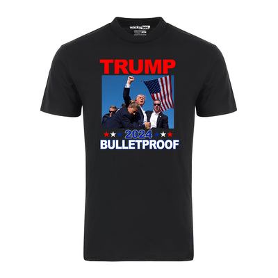 Trump 2024 Bulletproof Praying for Trump Graphic Tee Shirt