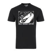 Trendy Deny Defend Depose Black and White Graphic Tee Shirt