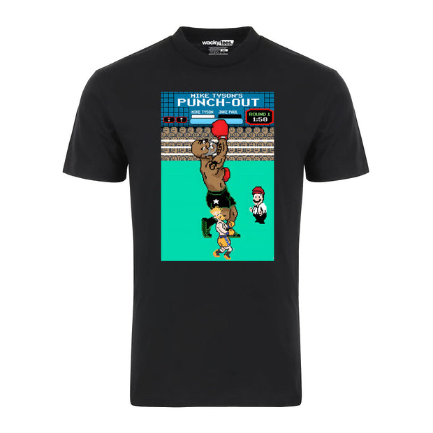 Mike Tyson Punch Out Jake Paul Knock Out Retro Graphic Tee Shirt