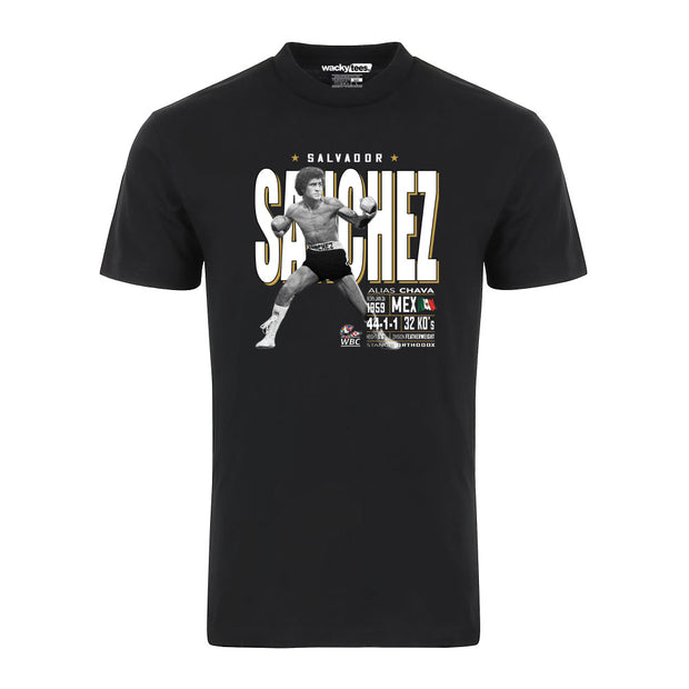 Salvador Sanchez Boxing Champion Stats Tale of the Tape Graphic Tee Shirt