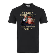 Trump 2024 America Fight Take Your Shot Bulletproof Graphic Tee Shirt