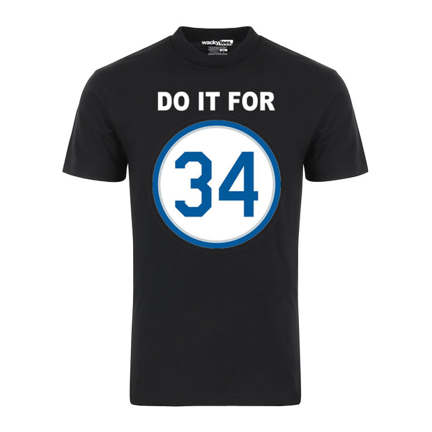 Do It For 34 Win the Championship Baseball Legend Royal Graphic Tee Shirt