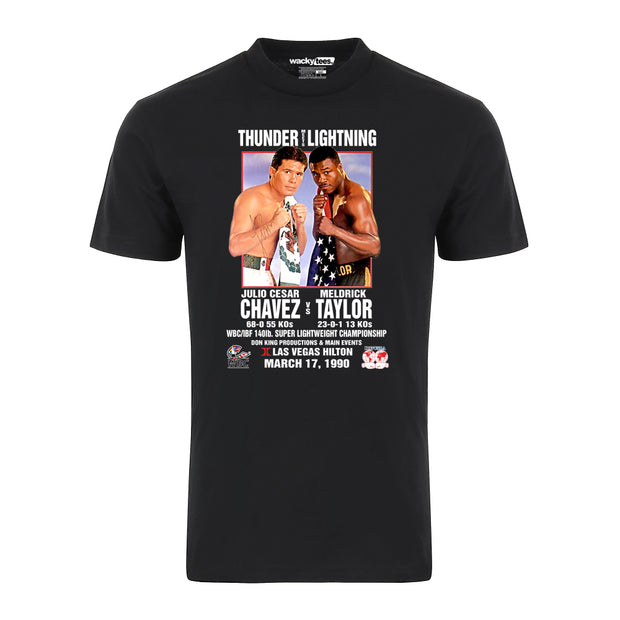 Julio Cesar Chavez Vs Taylor Fight 1990 Boxing Poster Graphic Tee Shirt