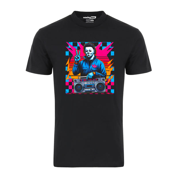 Michael Myers Retro Boombox Halloween Terror Horror Graphic Tee Shirt