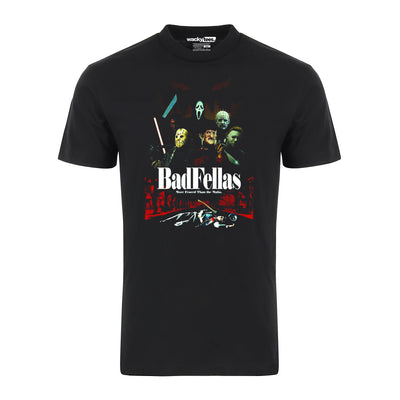 The BadFellas Mobster Serial Killers Terror Horror Halloween Graphic Tee Shirt