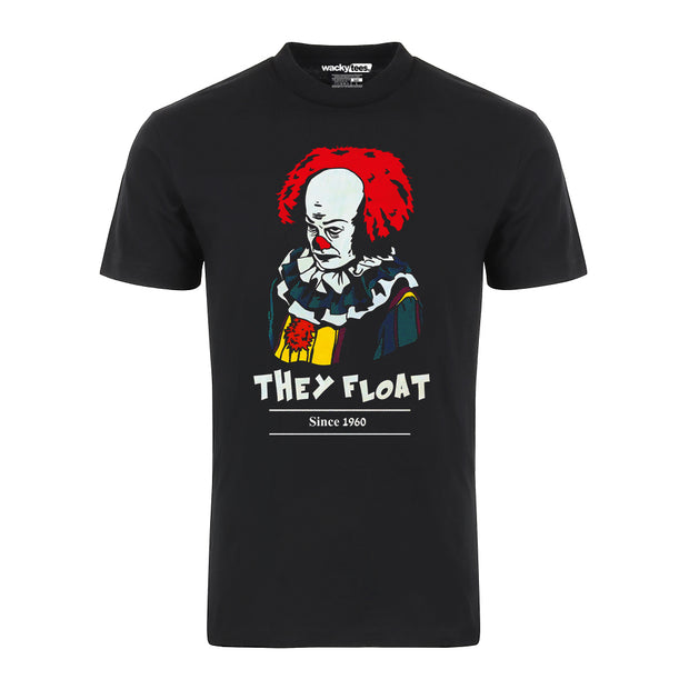 Pennywise It They Float Horror Serial Killer Halloween Terror Graphic Tee Shirt