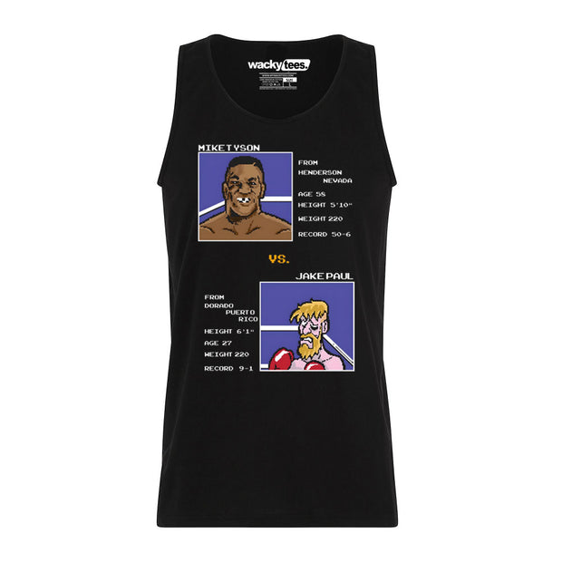 Mike Tyson Punch Out Jake Paul Tale of Tape Retro Graphic Tee Shirt