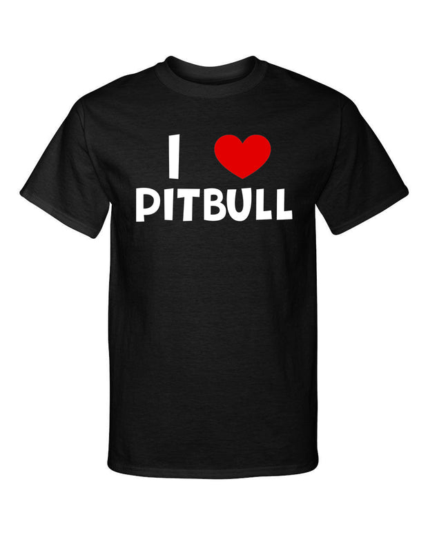 I Love Pitbull I Heart Pitbull Premium Fashion Graphic Tee Shirt