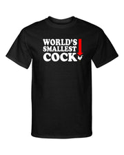 Worlds Smallest Cock Rooster Funny Adult Humor Graphic Tee Shirt