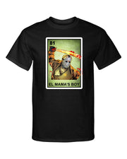 El Mamas Boy Jason Friday the 13th Loteria Mexican Bingo Style Graphic Tee Shirt