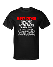 Muff Diver Eat Out Upside Down Pineapple Swingers Lifestyle Graphic Tee Shirt