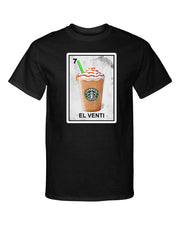 El Venti Frappuccino Loteria Funny Coffee Mexican Bingo Style Graphic Tee Shirt