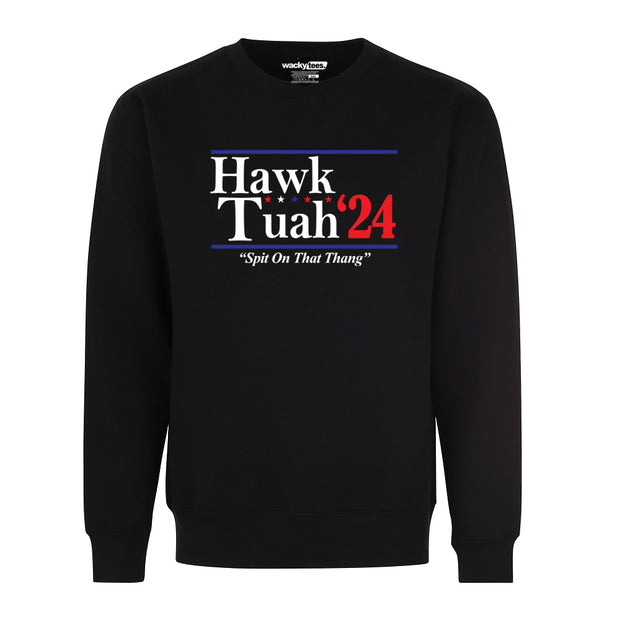 Hawk Tuah 2024 Spit On That Thang Viral Election Style Graphic Tee Shirt