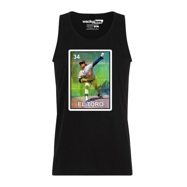 El Toro Fernando Valenzuela 34 Loteria Mexican Bingo The Bull Graphic Tee Shirt