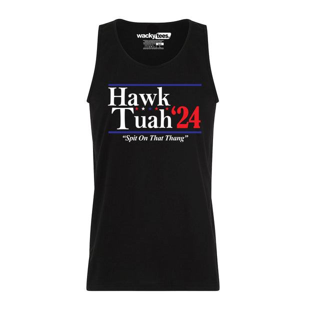 Hawk Tuah 2024 Spit On That Thang Viral Election Style Graphic Tee Shirt