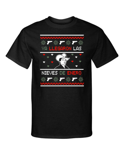 Chalino Sanchez Ugly Sweater Christmas Nieves De Enero Graphic Tee Shirt