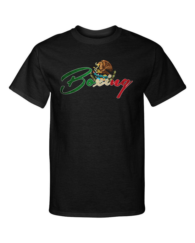 Boxing Mexican Eagle Flag Style Fashion Graphic Tee Shirt