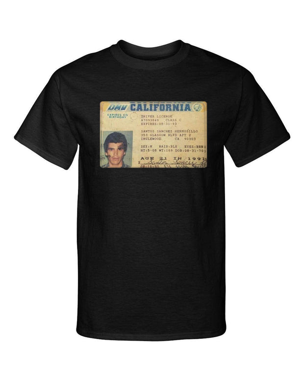 Chalino Sanchez El Gallo California Drivers License CDL Graphic Tee Shirt