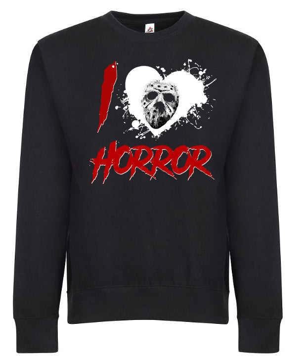 I Love Horror Halloween Jason Friday The 13th Killer Style Graphic Tee Shirt