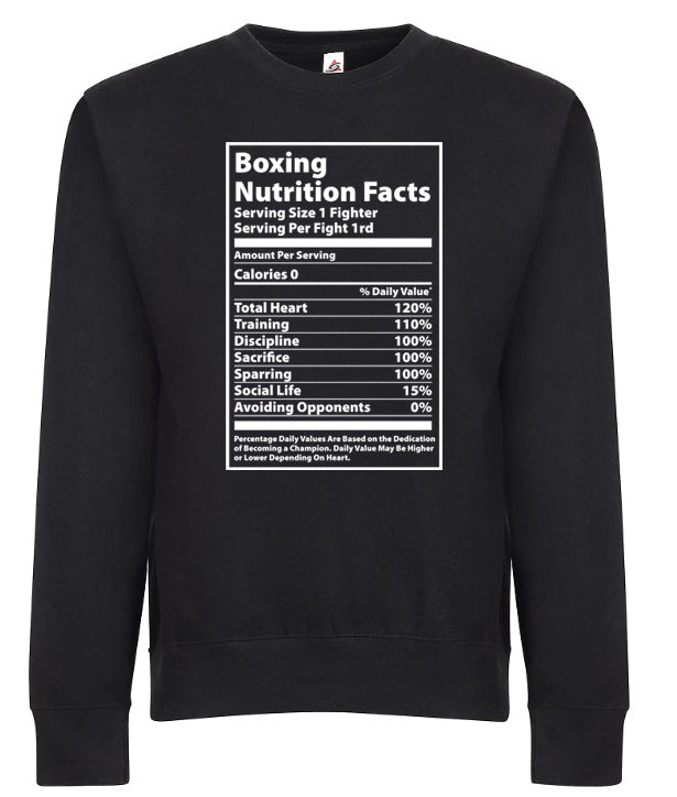 Boxing Nutrition Facts 1 Fighter 1 Round Champion Style Graphic Tee Shirt