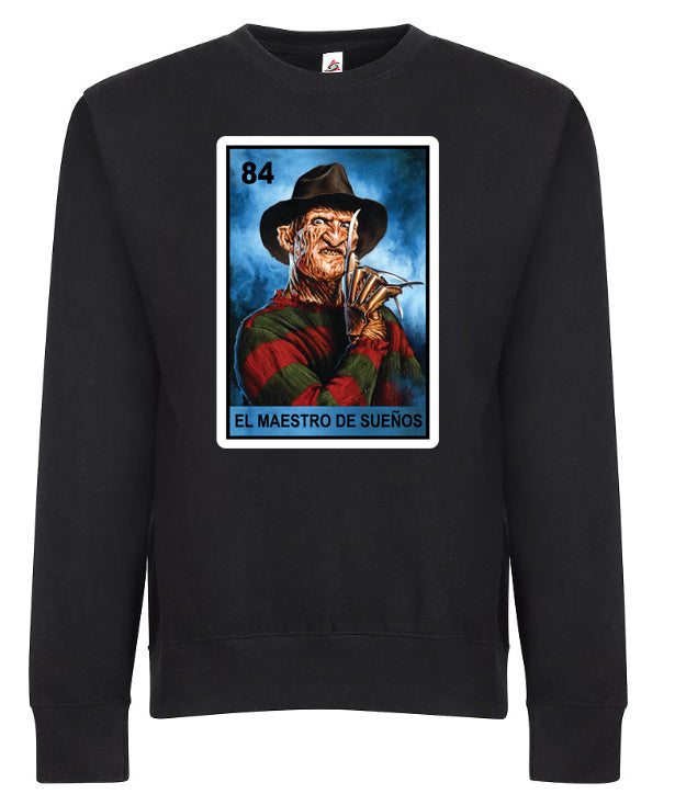 El Maestro De Suenos Freddy Krueger Loteria Mexican Bingo Style Graphic Tee Shirt