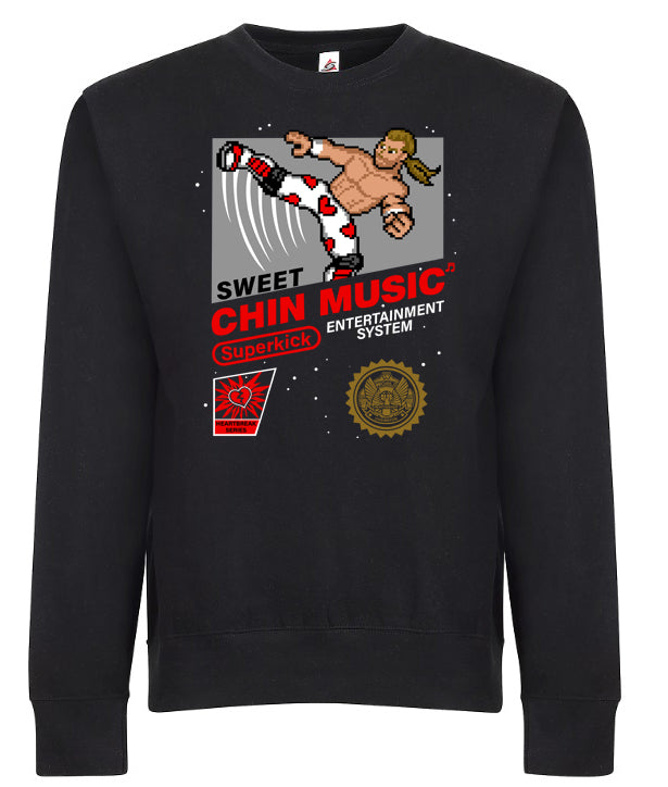 Sweet Chin Music Shawn Michaels NES Wrestling 8-Bit Gaming System Graphic Shirt