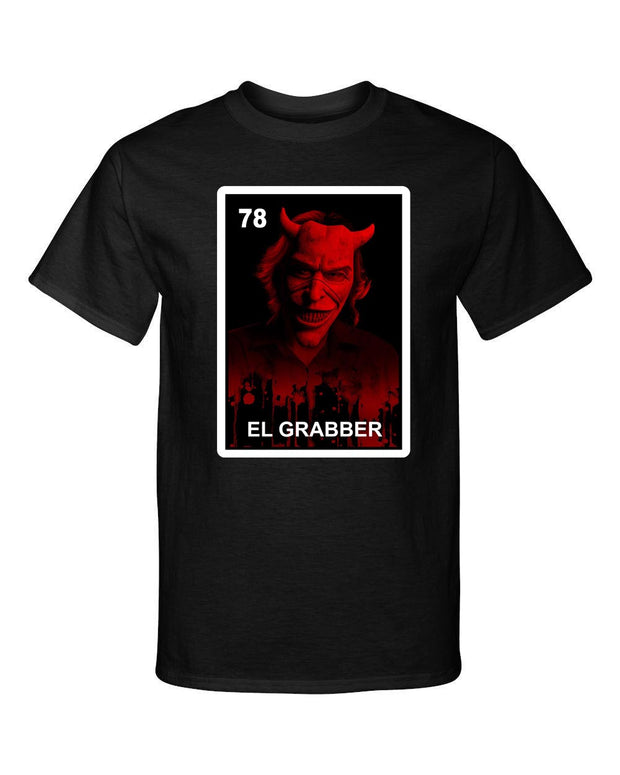 El Grabber Black Phone HHN Horror Halloween Loteria Mexican Bingo Style Graphic Tee Shirt