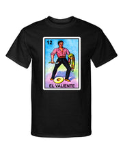 El Valiente Loteria Mexican The Brave Man Funny Mexican Bingo Graphic Tee Shirt