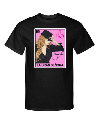 La Gran Senora Jenni Rivera Loteria Mexican Bingo Mariposa Graphic Tee Shirt