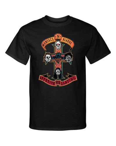 Maniacs N Blades Appetite For Slaying Horror Serial Killers Graphic Tee Shirt