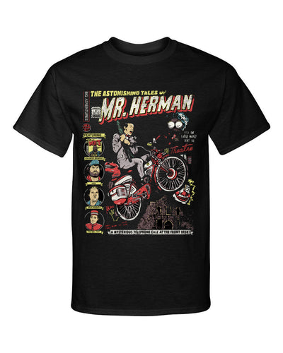 Pee Wee Herman The Astonishing Tales of Mr Herman Distressed Graphic Tee Shirt