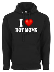 I Love Hot Moms I Heart Hot Moms Premium Fashion Graphic Tee Shirt