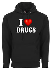 I Love Drugs I Heart Drogas Funny Adult Humor Graphic Tee Shirt