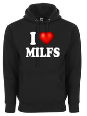 I Love Milfs I Heart Moms Id Like To Adult Humor Funny Graphic Tee Shirt