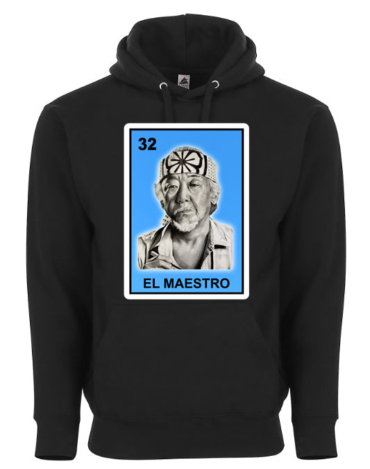 El Maestro Miyagi Karate Kid Loteria Mexican Bingo Tarot Card Style Graphic Tee Shirt