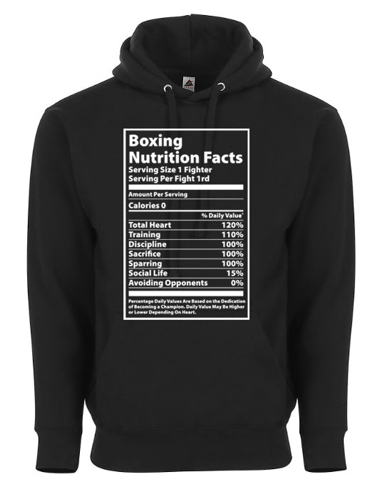 Boxing Nutrition Facts 1 Fighter 1 Round Champion Style Graphic Tee Shirt