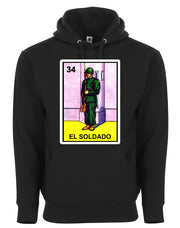 El Soldado Military The Soldier Loteria Mexican Graphics Tee Shirt T-Shirt