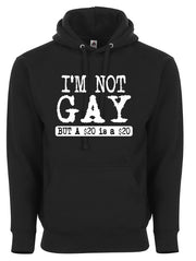 Im Not Gay but A 20 is a 20 Adult Humor Fashion Graphic Tee Shirt