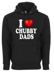 I Love Chubby Dads I Heart Fathers Funny Graphic Tee Shirt