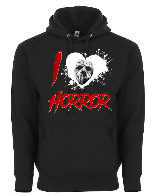 I Love Horror Halloween Jason Friday The 13th Killer Style Graphic Tee Shirt