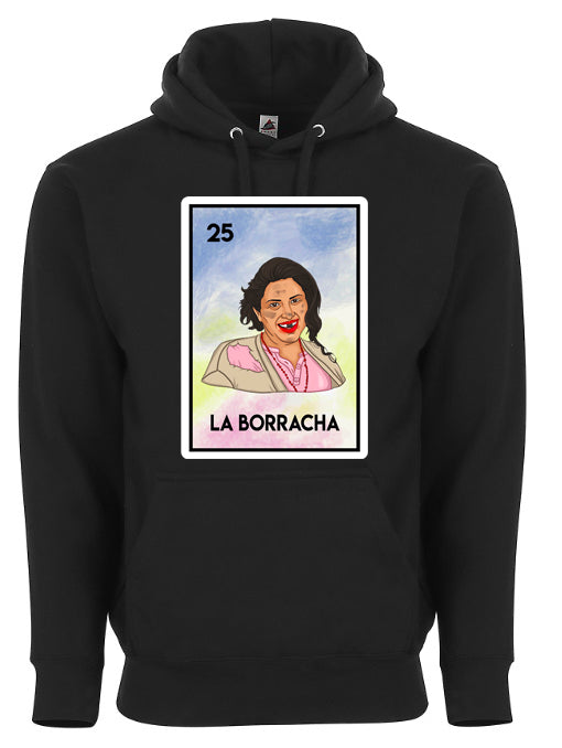 La Borracha La Chupitos Loteria Funny Mexican Bingo Style Graphic Tee Shirt